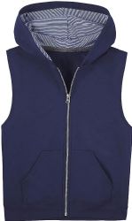 144 Bulk Boys Fruit Of The Loom Fleece Sleeveless Full Zip Hoodie Size Medium