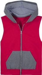 144 Bulk Boys Fruit Of The Loom Fleece Sleeveless Full Zip Hoodie Size Medium