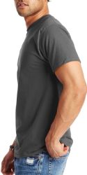 96 Bulk Mens Cotton Short Sleeve T Shirts Charcoal Gray Size 3xl