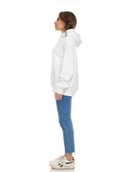 108 Bulk Womens Cotton Over Sized Hoodie White Size S