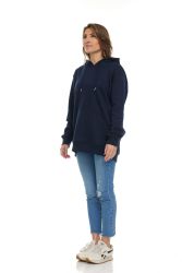 216 Bulk Womens Cotton Over Sized Hoodie Navy Size xl
