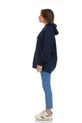 216 Bulk Womens Cotton Over Sized Hoodie Navy Size xl