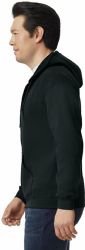 144 Bulk Unisex Black Zipper Hoodie Cotton Fleece Lining 280gsm Assorted Sizes S-2x