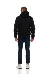 48 Bulk Unisex Black Zipper Hoodie Cotton Fleece Lining Assorted Sizes M-2x