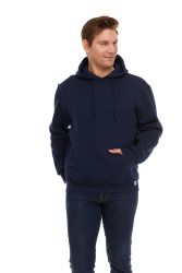12 Bulk Unisex Cotton Hoodie Sweatshirt In Navy Size Medium