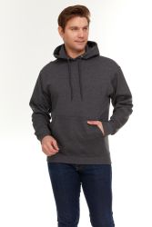 12 Bulk Unisex Cotton Hoodie Sweatshirt In Gray Size Medium
