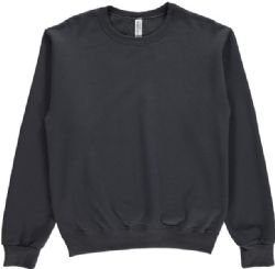 12 Bulk Unisex Fleece Line Cotton Crew Neck Sweat Shirt Assorted Gray Navy Black Size Large