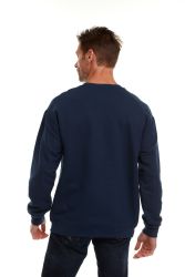 3 Bulk Unisex Fleece Line Cotton Crew Neck Sweat Shirt Assorted Gray Navy Black Size M