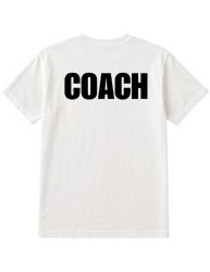 24 Bulk White Coach T-Shirt Size M, Cotton Blend Printed In Usa For Sports, Teams & Athletic Staff