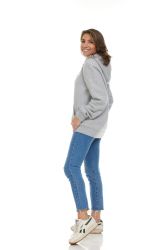 3 Bulk Women's Cotton Oversized Hoodie Sweat Shirt Gray Size 3xlarge