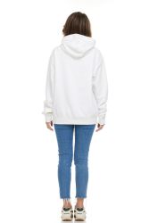 24 Bulk Women's Cotton Oversized Hoodie Sweat Shirt White Size Large
