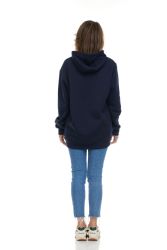6 Bulk Women's Cotton Oversized Hoodie Sweat Shirt Navy Size 3xlarge
