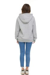 6 Bulk Women's Cotton Oversized Hoodie Sweat Shirt Gray Size Medium