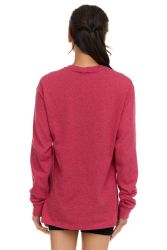 12 Bulk Womens Cotton Long Sleeve Oversized T-Shirts, Casual Fit Tops, Dark Assorted Size Large