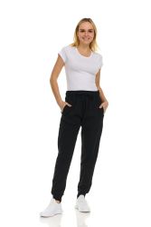 12 Bulk Womens Fleece Lined Jogger With Pocket In Assorted Size Large