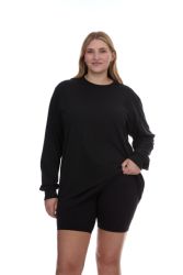 6 Bulk Womens Plus Size Cotton Long Sleeve Oversized T-Shirts, Casual Fit Tops, Assorted Size Xlarge