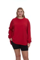 24 Bulk Womens Plus Size Cotton Long Sleeve Oversized T-Shirts, Casual Fit Tops, Dark Assorted Size Large