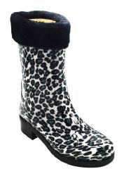 12 Bulk Womens Rain Boots Specially Designed Lightweight Color Black And White Size 6-10