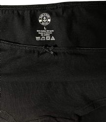 6 Bulk Yacht And Smith 95% Cotton Women's Underwear In Black, Size Large