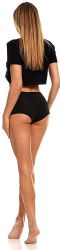 48 Bulk Yacht And Smith 95% Cotton Women's Underwear In Black, Size Large