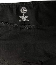 48 Bulk Yacht And Smith 95% Cotton Women's Underwear In Black, Size Large
