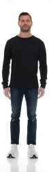 3 Bulk Yacht And Smith Men's Thermal Long Sleeve Shirt In Black Size Medium