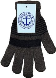 24 Bulk Yacht And Smith Men's Winter Gloves In Assorted Striped Colors