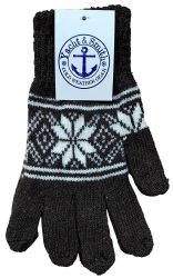 24 Bulk Yacht And Smith Women's Winter Gloves In Assorted Snowflake Print