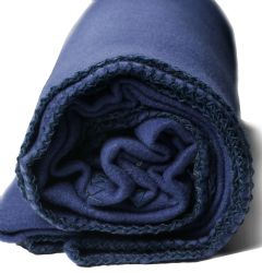 12 Bulk Yacht & Smith Heavy Weight Travel Outdoor Blanket Fleece Throw 50x60 Solid Navy