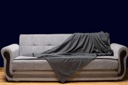 2 Bulk Yacht & Smith Heavy Weight Travel Outdoor Blanket Fleece Throw 50x60 Solid Gray