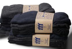 144 Bulk Yacht & Smith Men's Cotton Assorted Colored Thermal Crew Socks