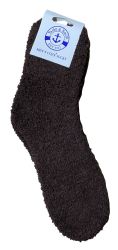 12 Bulk Yacht & Smith Men's Assorted Colored Warm Cozy Fuzzy Socks