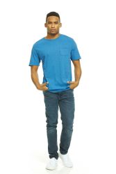 9 Bulk Men's Cotton Pocket T-Shirt In Assorted Color Size Small