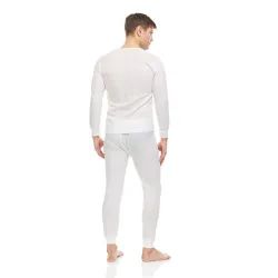 Bulk Yacht And Smith Mens Thermal Underwear Set In White Size Large