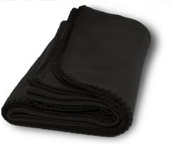 24 Bulk Yacht & Smith Fleece Blankets In Black 50x60 Inches