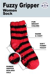 48 Bulk Yacht & Smith Women's Assorted Colored Warm & Cozy Fuzzy Gripper Bottom Socks