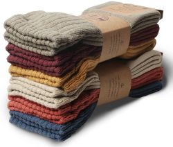 6 Bulk Yacht & Smith Women's Assorted Colored Slouch Socks Size 9-11
