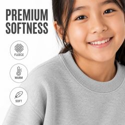 48 Bulk Youth Cotton Crew Neck Sweat Shirt Assorted Colors Size Xlarge