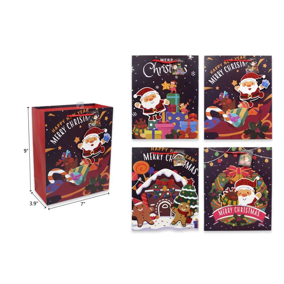72 Bulk 12.6 X 16.9 X4.7 Christmas Gift Bag