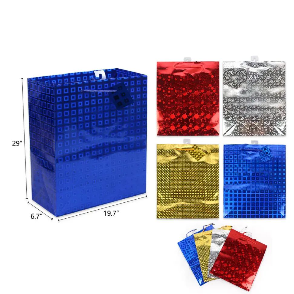 72 Bulk 12.6 X 16.9 X 4.7 Hologram Gift Bag