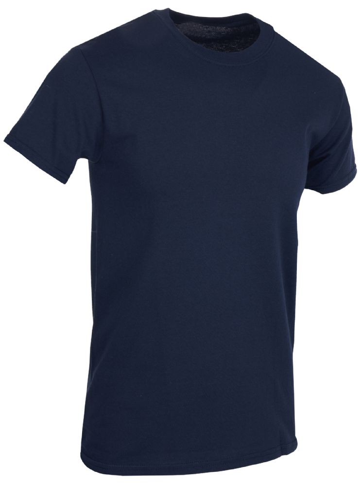 12 Bulk Men's Cotton Short Sleeve T-Shirt Size 6X-Large, Navy