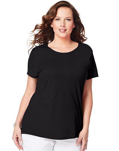 12 Bulk Womans Cotton T-Shirt In Black Size 6xlarge