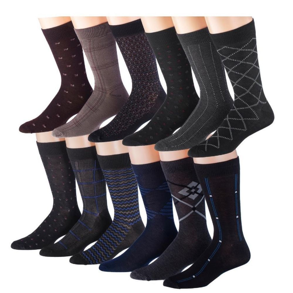 60 Bulk Mens Dress Sock Size 1013 Assorted Color Only at