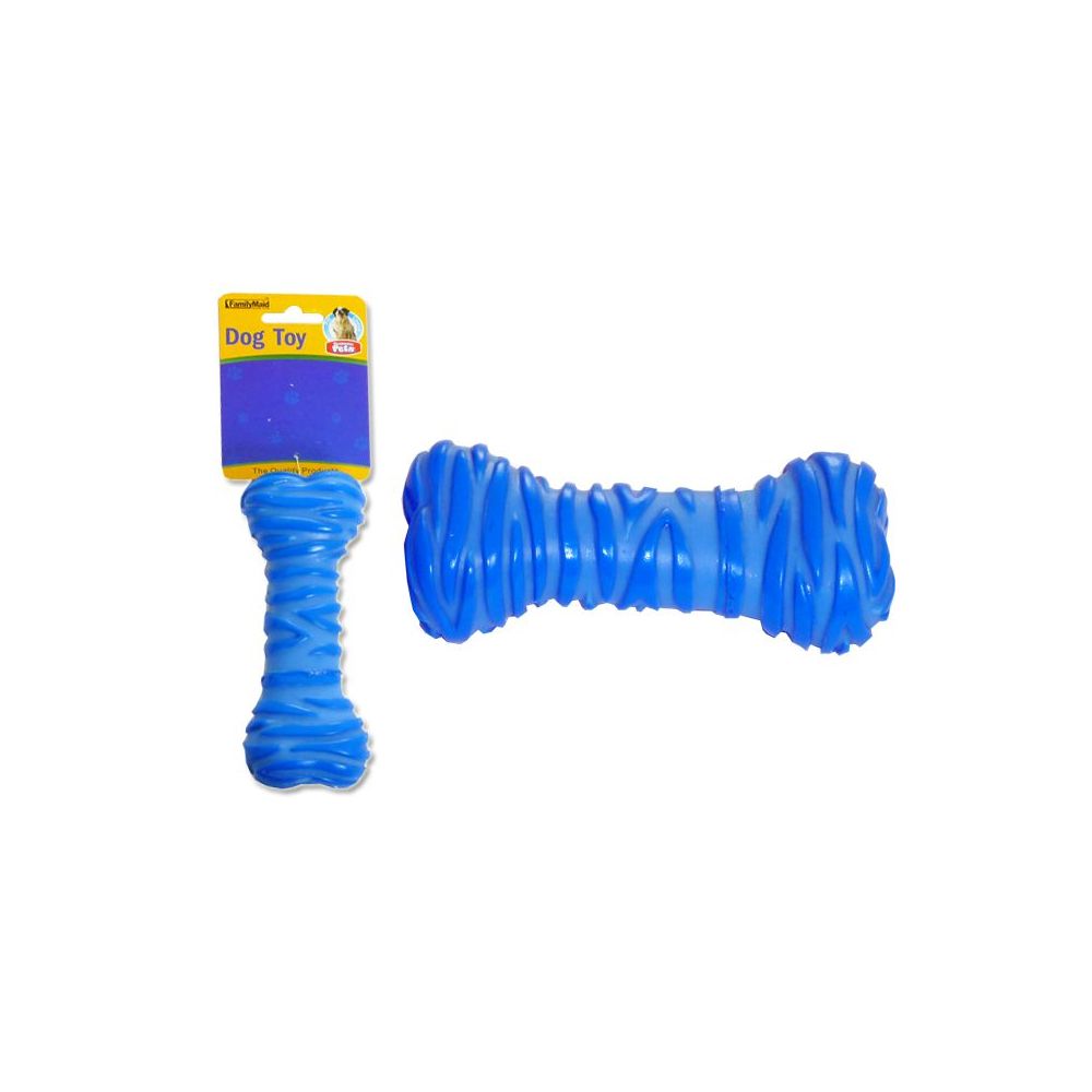 144 Bulk Dog Bone Toy 6" Blue Redhc. at