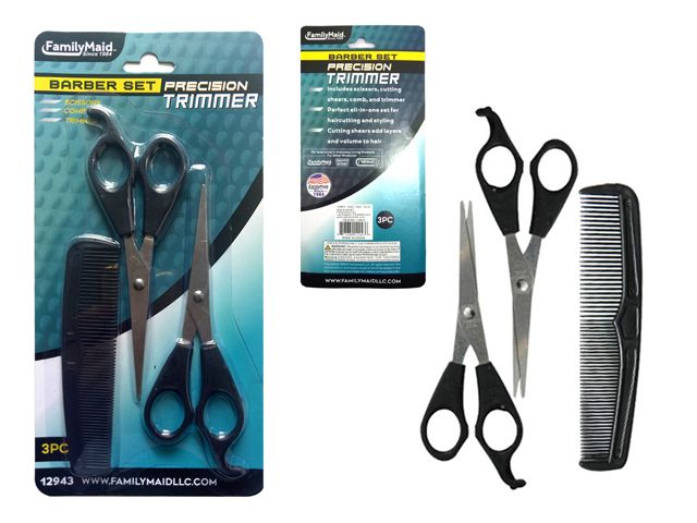96 Bulk 3 Piece Barber Hair Cut Set - at - bluestarempire.com