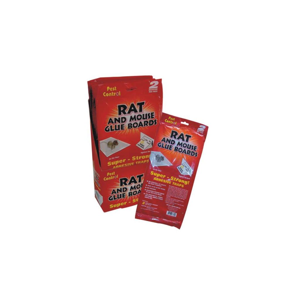48 Bulk Pest Control Rat & Mouse Glue Board 2pk Display at