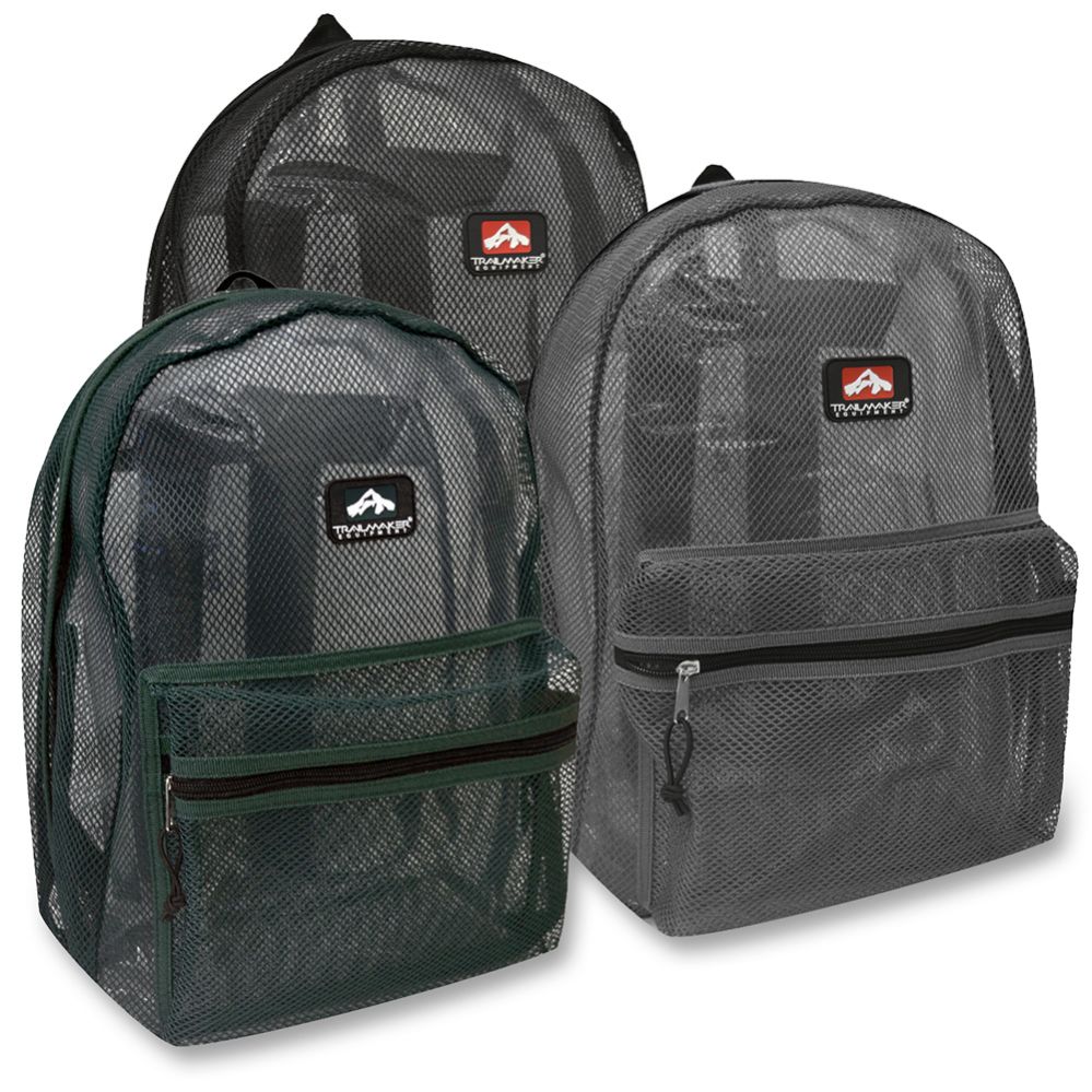 24 Bulk 17 Inch Mesh Backpack - 3 Colors - at - bluestarempire.com