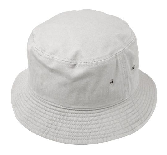 12 Bulk Plain Cotton Bucket Hats In Light Gray at