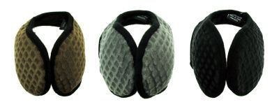 48 Bulk Earmuffs With A Band That Goes Behind The Head With A Furry Diamond Design