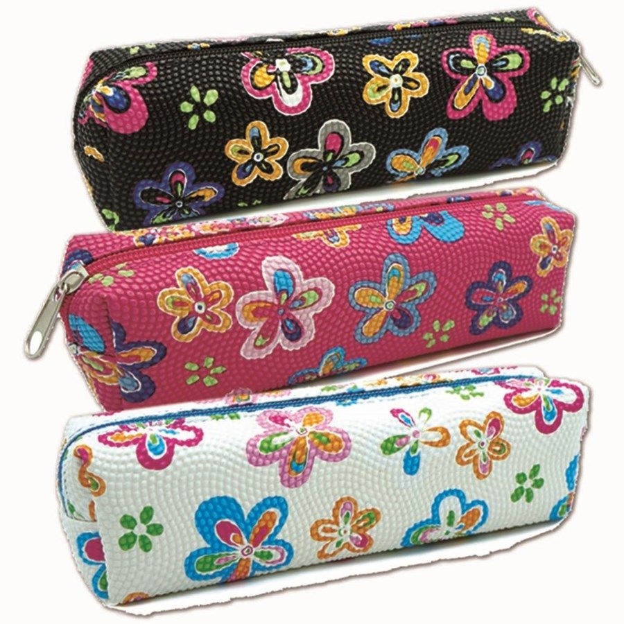 96 Bulk Pencil Case Assorted Designs - at 